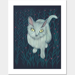 Gray Cat Posters and Art